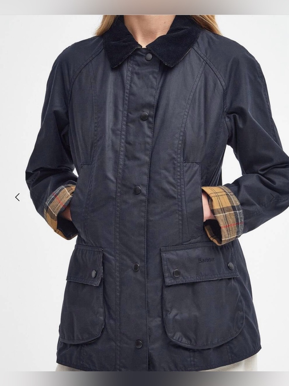 Barbour Beadnell Waxed Jacket in Navy!